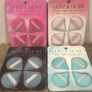 Glitz & Glam Powder Puffs 1 Color 4 Pack